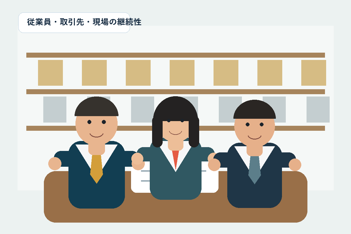 従業員、取引先、現場の継続性を確認する地域企業の事業承継シーン